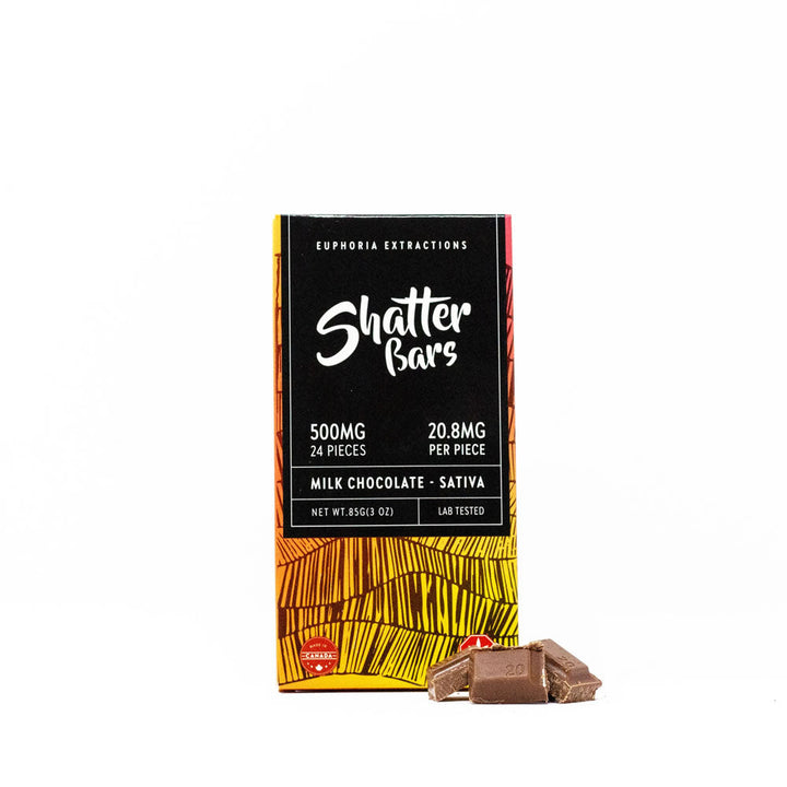 EUPHORIA EXTRACTIONS THC CHOCOLATE SHATTER BARS | 500MG EDIBLES