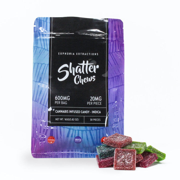 EUPHORIA EXTRACTIONS THC SHATTER CHEWS GUMMIES | 600MG EDIBLES