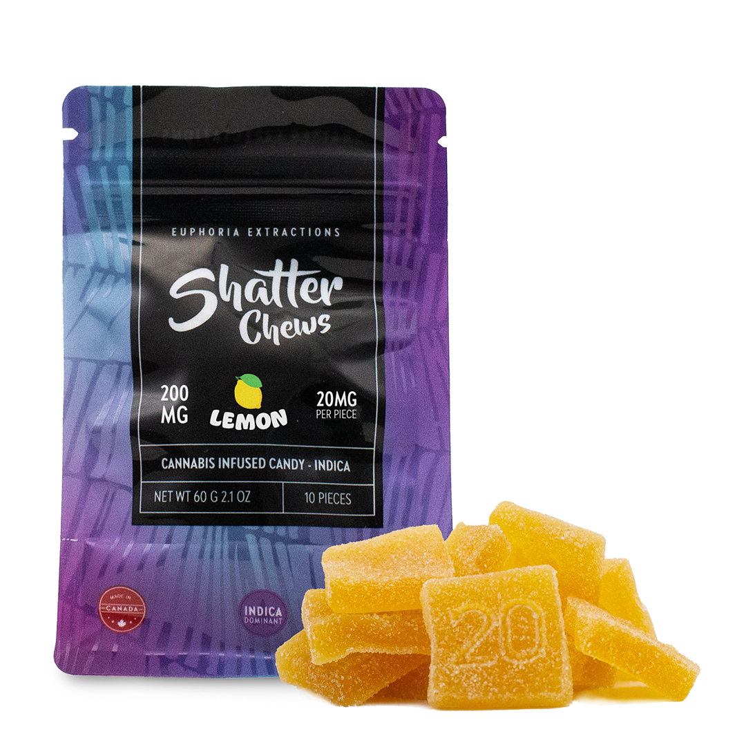 EUPHORIA EXTRACTIONS THC SHATTER CHEWS SNACK PACK GUMMIES | 200MG EDIBLES