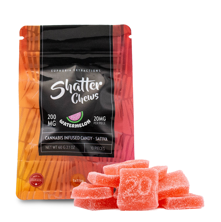 EUPHORIA EXTRACTIONS THC SHATTER CHEWS SNACK PACK GUMMIES | 200MG EDIBLES