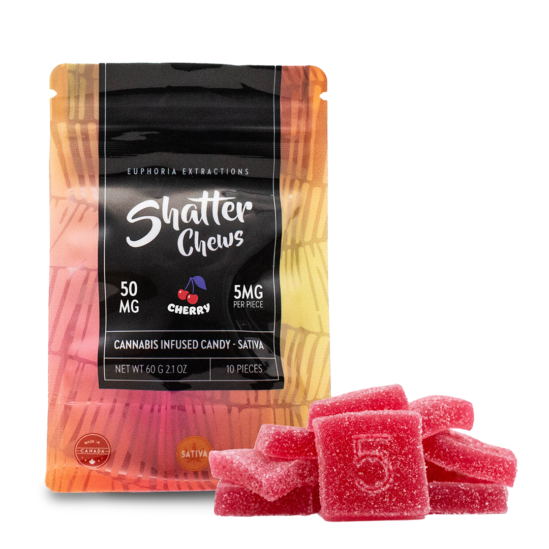 EUPHORIA EXTRACTIONS THC SHATTER CHEWS SNACK PACK GUMMIES | 50MG EDIBLES