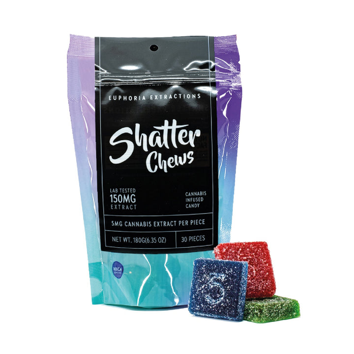 EUPHORIA EXTRACTIONS THC SHATTER CHEWS FULL SPECTRUM GUMMIES | 150MG EDIBLES